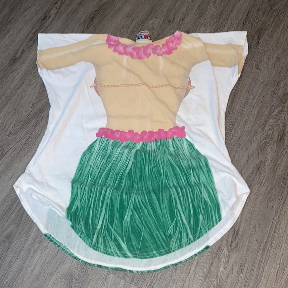 Fun2Wear Hawaiian Hula T-Shirt Dress - Picture 2 of 4